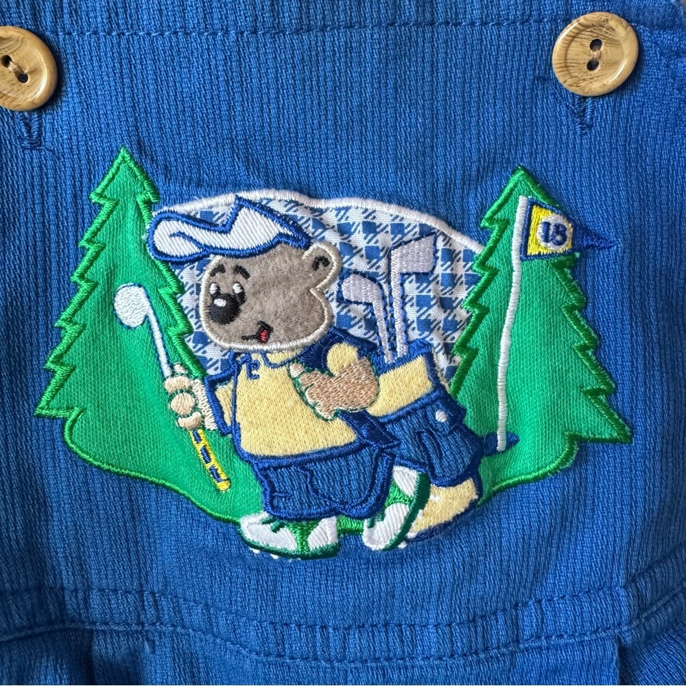 Blue Kids One Piece with Bear Design - Picture 3 of 9